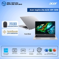 Acer Aspire Lite 14 AL14-31P-3216 / Intel Core i3-N300 / 8GB DDR5 RAM; 512GB PCIe NVMe Gen4 SSD / 2 