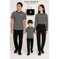 Rainbow Diamond Embroidered Logo Stripe T-Shirt Rainbow Diamond Embroidered Logo Striped T-Shirt/ St