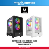 INVASION C-2000 MATX Pc Case - Black / White