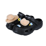 < LL ART > Brand New Ready Stock Paul Frank Furry Hole Shoes Cute Casual Shoes Black US7 25cm US8 26