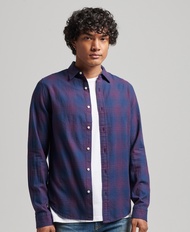 Superdry Vintage Check Shirt - Navy Port Ombre