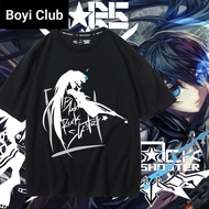 Black Rock Shooter Anime COS Two-Dimensional Merchandise Pure Cotton Short-Sleeved T-Shirt Men Women
