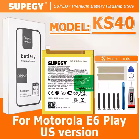 100% New Battery KS40 left For Motorola E6 Play US version /KS40 right For E6Play European version B