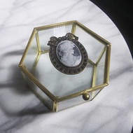 【老時光 OLD-TIME】早期二手銅框玻璃珠寶盒