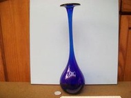 早期 藍色 玻璃 花瓶
