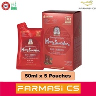 Jung Kwan Jang (Cheong Kwan Jang) Hong Sam Won Botanical Beverage Blended Herb &amp; Korean Red Ginseng 50mL x 5 Pouches