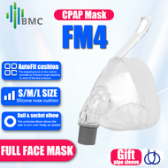 Masker Full Face หน้ากาก CPAP FM4 BMC พร้อมหมวกสำหรับ COPD หมอนสำหรับคนนอนกรน CPAP อุปกรณ์เสริมต่อต้