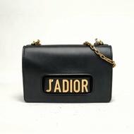 DIOR Jadior鏈條包中號25黑色牛皮金扣2017肩背包
