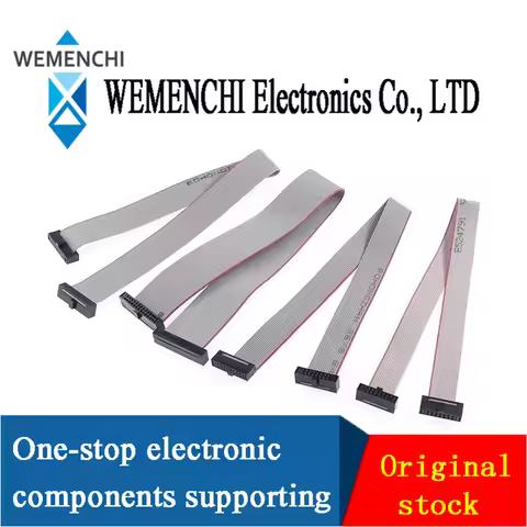 1PCS 1.27MM/2.0MM/2.54MM Pitch FC-6P8P10P16P20P40P50 Pin 20/30/50/CM Gray Flat Ribbon Jtag Isp Downl