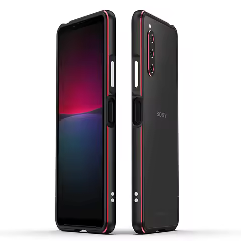 Luxury Double Patchwork Color Aluminum Bumper For Sony Xperia 10 Ⅳ Xperia 1 Ⅲ Xperia Pro I Metal Cam