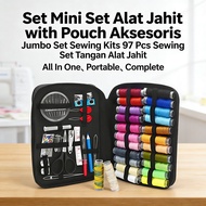 Set Pouch Aksesoris Jahit Alat Jahit Mini Set Alat Jahit Tangan Jumbo Set 97 Pcs Sewing Kits Sewing