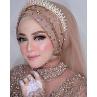 Bridal slayer / bridal veil / bridal hijab / pearl veil / original dymon veil
