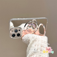 Silver Rotating Unicorn Stand Makeup Mirror Case For OPPO A6X A6T A6S A6C A6 GT A5 A5X A5i A2M A3X A