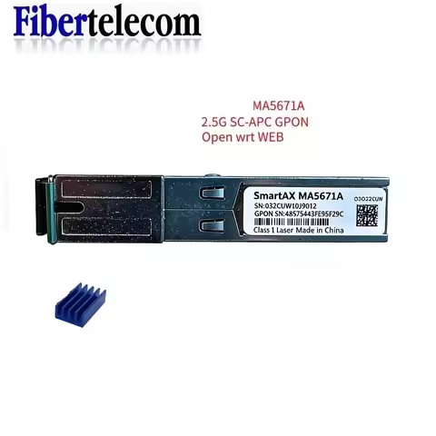 2.5G SmartAX MA5671A Pre-Owned Gpon Xpon ONU STICK OpenWrt Firmware with Heatsink | 2.5G SFP RJ45 Me