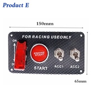 3Gang/4Gang/5Gang/6Gang 12V ปุ่มจุดระเบิดแผงสวิตช์สำหรับรถแข่งของเล่นปุ่มสตาร์ทสวิตช์ปิดเปิดพร้อมไฟแ