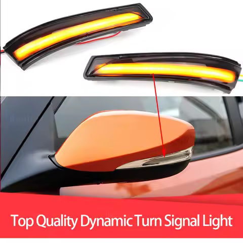 Dynamic Black LED Turn Signal Light Sequential Rearview Mirror For Hyundai Elantra Avante MK5 MD UD 