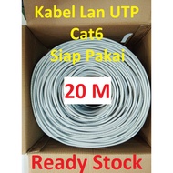 Cat 6 Lan Cable - Cat6 UTP Lan Cable 20 Meters Ready to Use - Lan Cable
