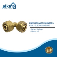 BRASS HOT WATER KNEE L | 1/ 2 Inch Connection | ELBOW ELBOW ELBOW | FITTING FITTING