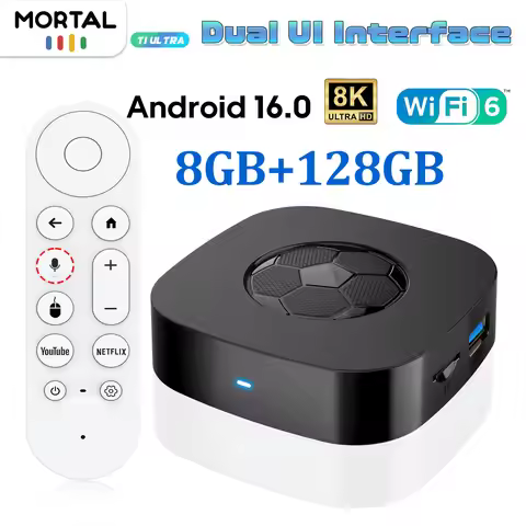 2026 New 8K Ultra HD Smart TV Box Support Wi-Fi 6 and Android 16 Netflix and YouTube Run Smooth a Vo