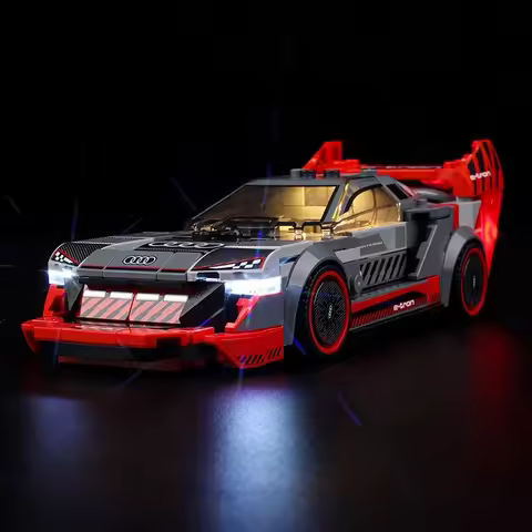 No Model LED Lighting Set Suitable for LEGO Audi S1 E Tron Quattro Race Car 76921(Excluding Building