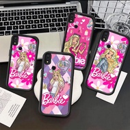 MERAH Barbie Red Black PinkGirl hp Clear Plating Casing for Samsung A06 FE A05 A16 F04 A03 A15 A25 M