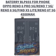 BATERRY PHONE OPPO BLP855 COMPATIBLE OPPO RENO 6 PRO/7/RENO 8 5G BATERI 4500MAH