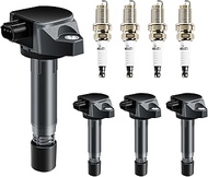 UF582 Ignition Coil & Iridium Spark Plug Set of 4 Pack Compatible with Honda Civic 2006 2007 2008 20