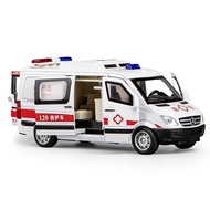 Chimei 1/32 Essence Spent Ambulance Alloy Model Pull Back Sound Light Toy Car Bread First Ambulance 