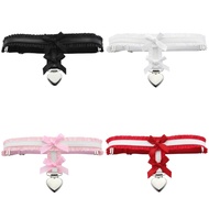 WELL Elastic Bowknot Thigh Garter Suspender Belt Leg Band Women Outfit Enhancerment