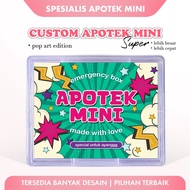 Custom Pharmacy Mini Super Box P3K Sticker Gift - Pop Art