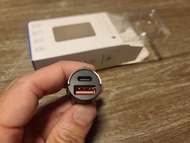 車用充電頭 USB-C USB-A 雙快充 拉環款