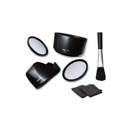 [Japan Products]DoriUp Nikon Nikon D5600 D5300 D3400 D3500 Double Zoom Kit Compatible Lens Hood &amp; Filter 4-Piece Set [ HB-N106 ] [ HB-77 ] [ Lens Filter 55mm &amp; 58mm ] + Anti-Static Brush + Cleaning with cleaning cloth*2