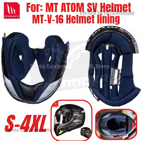 Original MT ATOM SV Helmet Lining, MT-V-16 Flip Up Helmet Lining, Helmet Accessories