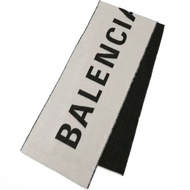 Balenciaga✨黑白拼色字母雙面羊毛羊絨圍巾
