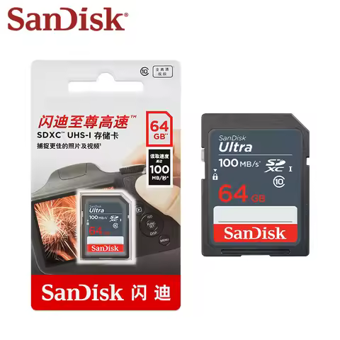 SanDisk Ultra SD Card C10 SDXC / SDHC Card 16GB 32GB 64GB 128GB 256GB High Speed 100MB/s Flash Memor