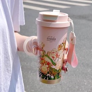 G GBL3 Thermos Cup Large Capacity Men Women High-value Ceramic Liner Coffee Cup Double Drinking Stra