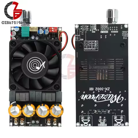 ZK-3002 2G Digital Amplifier Board Stereo 300W+300W Dual Channel 600W Mono Audio Music Power Amplifi