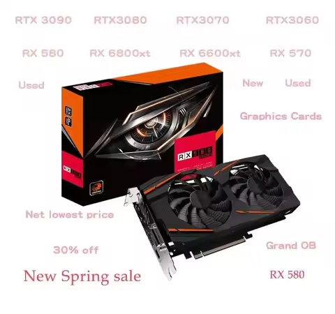 New Used Graphics Cards RTX 3090 3080 3070 3060 GTX 1660S RX 580 8GB RX 6600 xt RTX 3090 Graphics Ca