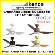 Crestar Airis+ 3 Blades LED Light Kit DC Ceiling Fan (Smart Series)