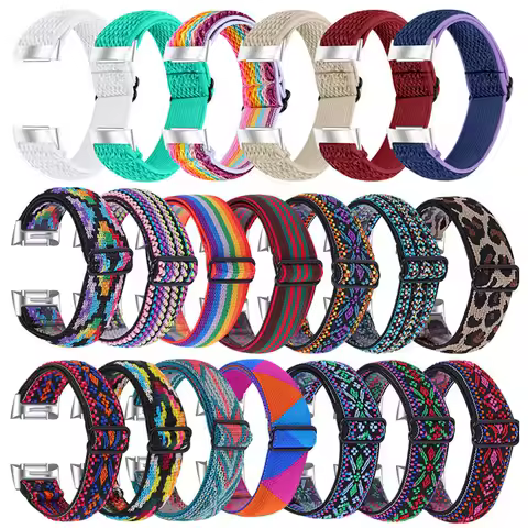 Elastic Bands For Fitbit Charge 6 5 Sports Fabric Bracelet Strap Loop For Fitbit Charge 5 Watchband 