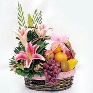 get well fruit basket/fruit gift basket/fruit basket with flowers