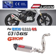 Motorcycle Full System Exhaust Muffler Escape Slip On for G310R G310GS G 310R G 310GS  Middle Contac