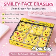 Smiley Eraser 4 In1 School Supplies Office Supplies Smiley Face Eraser