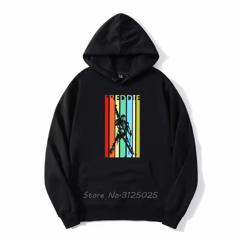 Hot Selling Vintage Style Freddie hoodies Freddie Mercury hoodie Autumn Winter Men Fleece Sweatshirt