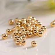 18k Gold AU750 Small Beads 3mm Gold Beads DIY Braided Ring Bracelet Jewelry Accessories k Gold Whole
