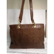 Nicole St. Gilles Paris Suede Leather Long Strap Shoulder Bag