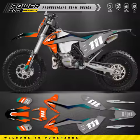 PowerZone For KTM SX SXF MX 16-18 EXC XCW Enduro 17-19 125 to 500cc Custom Team Graphics Backgrounds