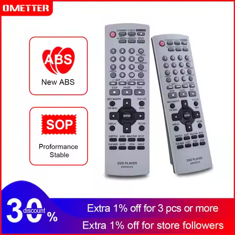 Replacement Remote Control for Panasonic EUR7631010 DVD-S47 DVD-S47K DVD-S47S EUR7631300 DVD CD Play