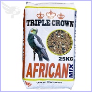 ▩ ♀ ◨ △ ♞,♘Triple Crown African Mix 25kg - Bird Feed - petpoultryph