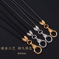 T Thailand Amulet Chain Amulet Lanyard Gold-Plated Carved Spring Buckle Amulet Chain